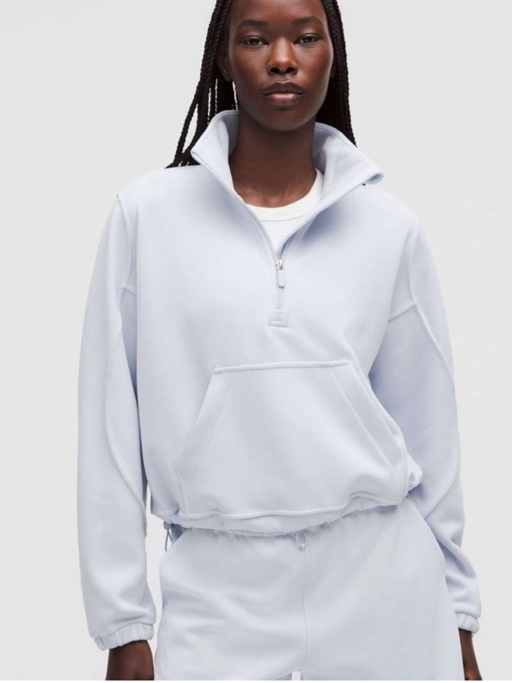 Lululemon Softstream Quarter Zip • Light baby blue • Size 8